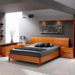 podwójne łóżko nowoczesne wnętrze