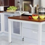 pull-out table in the kitchen
