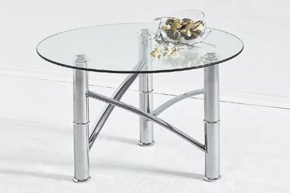 i-cut ang round glass sa table