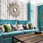 sofa turquoise bright