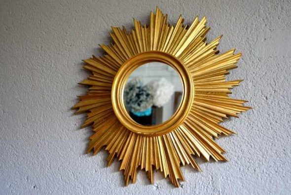 sun mirror with additional decor