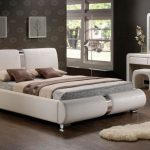 white double bed