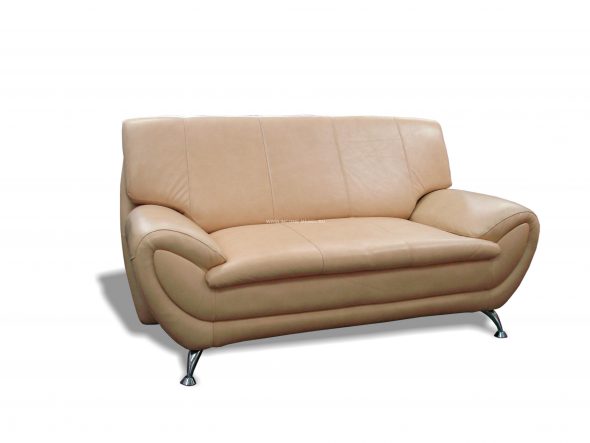 Beige eco-leather sofa