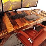 A large computer desk from pallets do it yourself