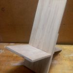 We make a folding chair out of plywood.
