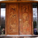 Wooden door Pinocchio artificially aged furniture
