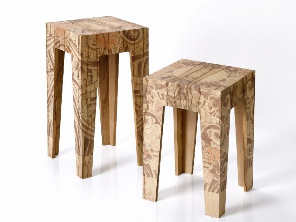 Drewniany stołek