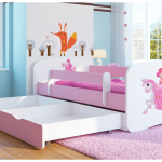 Baby bed with polyurethane foam mattress and laundry box included