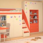 Children's beds with wardrobes