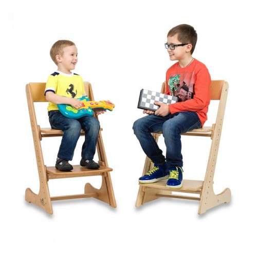 Children's wooden growing chair photo