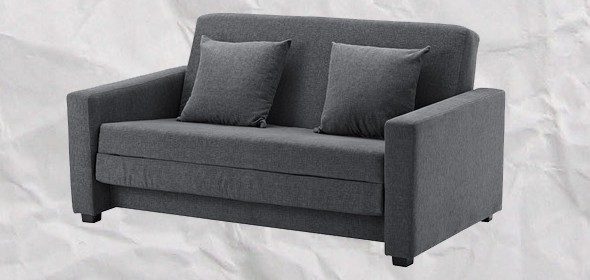Ikea kauč na rasklapanje u tamnosivoj boji