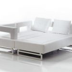 sofa bed with orthopedic mattress white