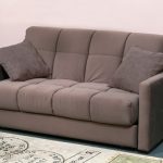 sofa bed na may orthopedic mattress microfiber