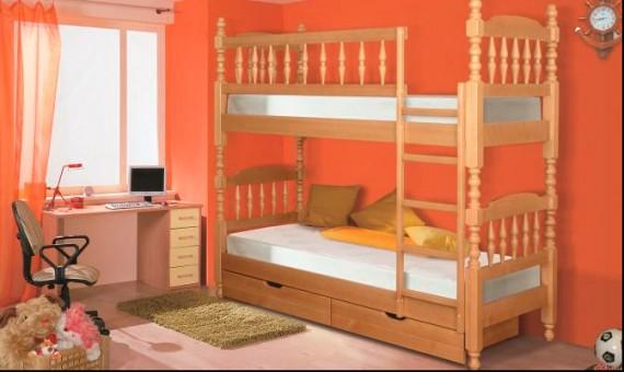Bunk transforming bed Turned