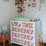 Bright colorful chest of drawers in the children's room