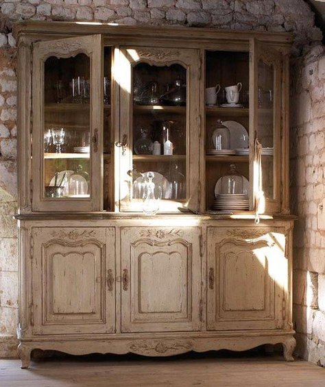 Quality artificially aged furniture in the style of Provence