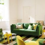 green sofa comfortable