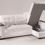 sofa bed with orthopedic mattress and drawer
