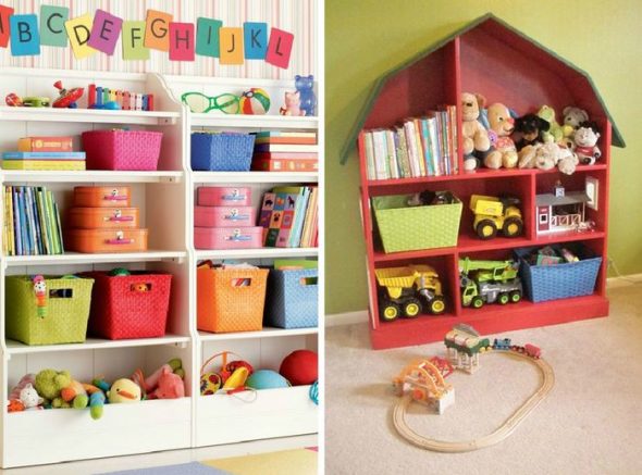 Colorful and original nursery storage systems