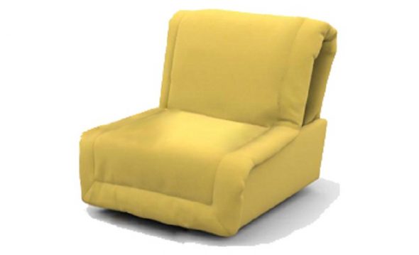  Fauteuil sans accoudoirs jaunes