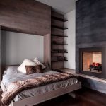bed wooden bedroom photo