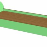 Bed for kindergarten chipboard