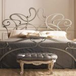 Bed in modern style characteristic pattern forging