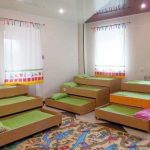 Beds for kindergarten in the interior