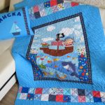 Patchwork kits for children's room in the marine style