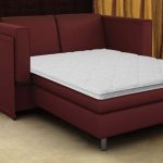 sofa bed na may orthopedic mattress burgundy