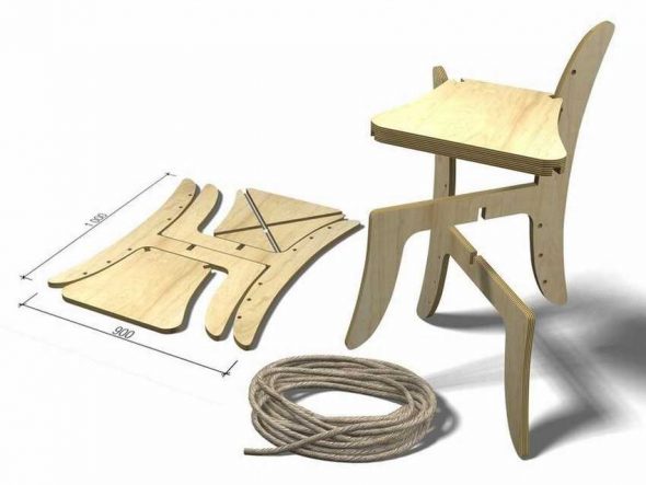 Krzesło składane zrób to sam ze sklejki