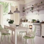 Scandinavian style furniture in the design of the kitchen