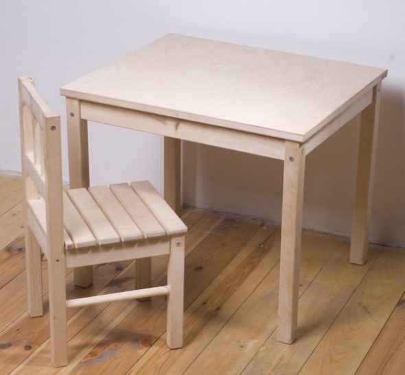 Chair and table for children's room