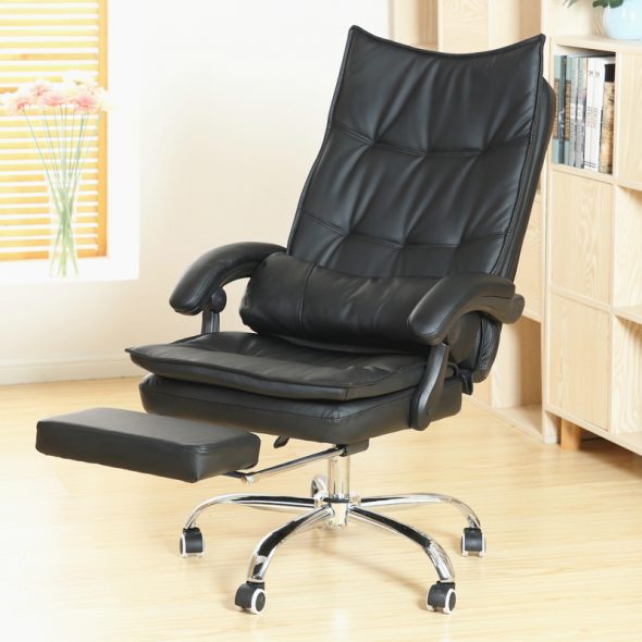 comfortable chair with footrest