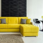 sofa ortopedyczna żółta
