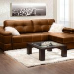 Corner sofa eco-leather photo