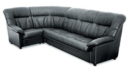 Fekete Faux sarok kanapék