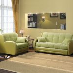 soffa dragspel grön
