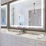 large mirror in the bathroom