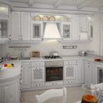 white kitchen set