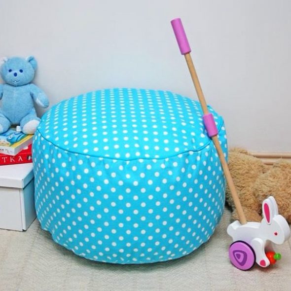 bezrámové pouf pro dětské pokoje z tkaniny