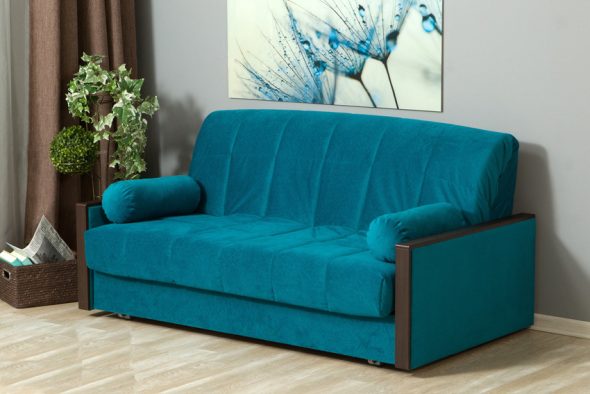 turquoise sofa accordion