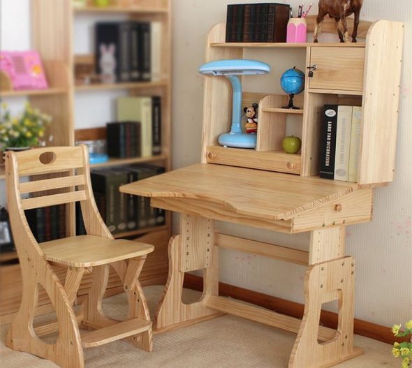 wooden table in the nursery