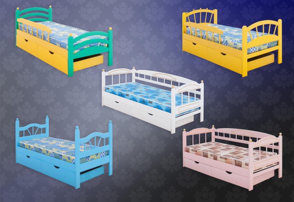 łóżka dla dzieci w kolorze