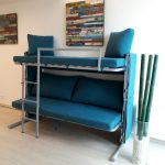 sofa bed bunk transformer turquoise