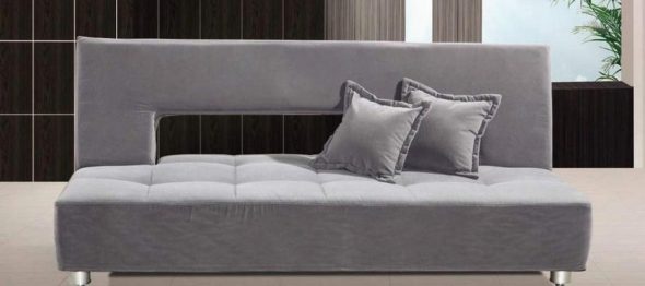 katil sofa dengan tilam ortopedik dalam reka bentuk