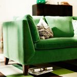 reka bentuk sofa hijau