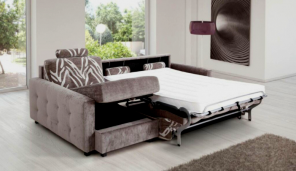 sofa bed with mattress