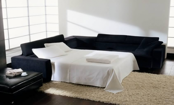 sofa bed with orthopedic mattress