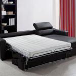 sofa francuska łóżeczko czarne